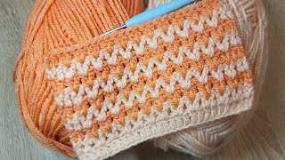 Oh, what an easy pattern for everyone.  How to  crochet two colors . Prosty i piękny wzór  .