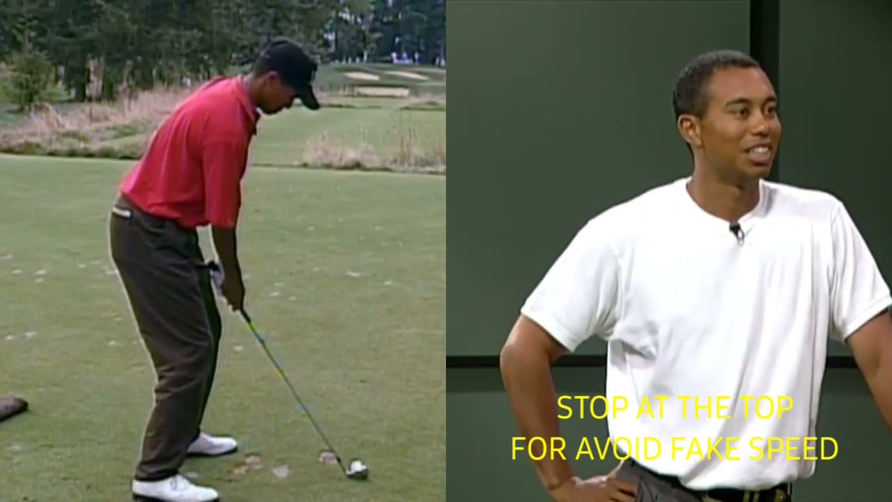 Tiger Woods Drill   Stop at The Top for Stable Stand  Avoid Fake  Speed
