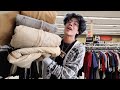 Thrifting lots of carhartt and more vintage clothing  trip to the thrift thrift