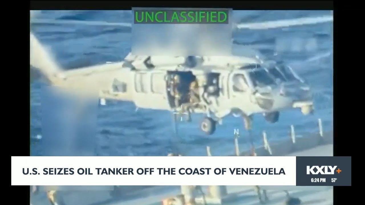 U.S. seizes oil tanker off the coast of venezuela - YouTube
