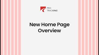 ProTracking ELD Home Page: Quick Overview