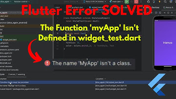 Flutter Error SOLVED: The Function 