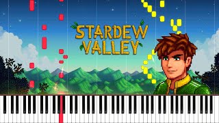 Summer natures Crescendo  Stardew Valley Piano Cover  Sheet  4k