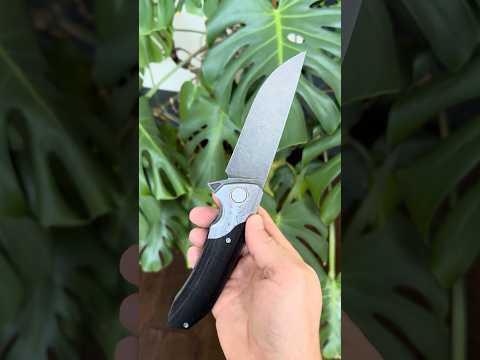 Maxace Knife Goliath 2.0 Acidwash K110 Black Micarta Damascus Steel Bolsters and linerlock XL 