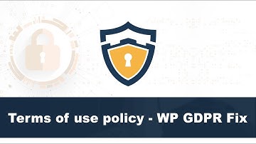 Terms of use policy - WP GDPR Fix