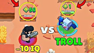 TROLL vs -10 IQ in Brawl Stars  I  Wins & Fails #2