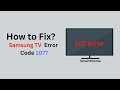How to fix samsung tv error code 107  how to clear samsung tv error code 107 