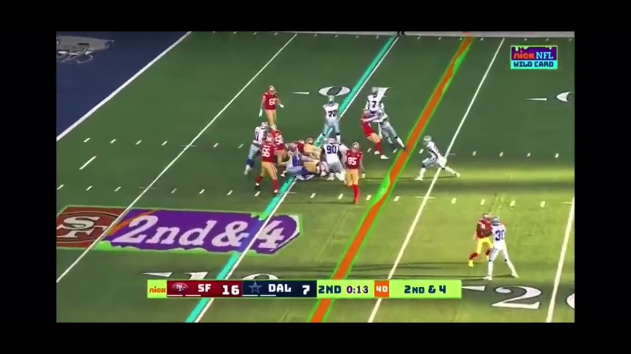 George Kittle drops an F-bomb on Nickelodeon during playoff game against the Cowboys 😅