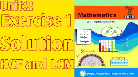 Exercise 1 Solution| unit 2:HCF And LCM |Class 5 New Mathematics Book|PTCB|@skmathematica8