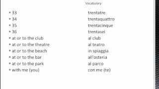 Learn to speak Italian Vocabulary for Divertente 2 phrase class Lesson 6 Place and with people.avi screenshot 4