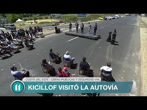 Kicillof presentó los avances de la obra de la Autovía