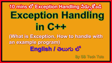Exception Handling in C++ with example program | in telugu | By Sudhakar Bogam | Runtime Error