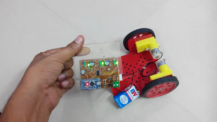 Making of Line follower Robot using IR sensors