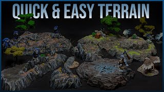 How to Make Foam Rocks for Wargaming Terrain without a Hotwire Foam Cutter  - Easy Tabletop Terrain 