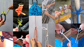 Weeks Of Knots/ It All About Rope Techniques/ 16 Ideas Of Tying Useful Rope Knots. #Knots #Shorts
