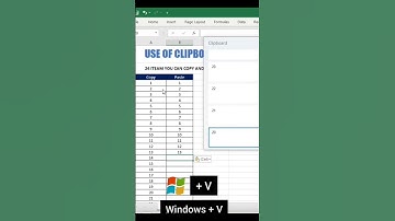 CLIPBOARD | EXCEL #shorts #ytshorts #ytshort