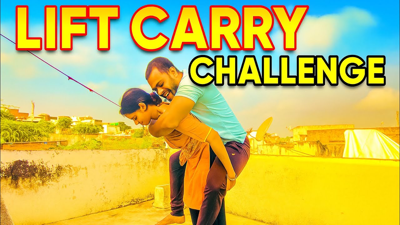 Husband wife lift and carry challenge 😀