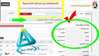 معرفه اللجنه الانتخابيه ورقمك في الكشوف ومكان لجنة الانتخابات بالرقم القومى