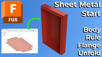 Fusion 360 Sheet Metal Tutorial for Beginners | Creating a Sheet Metal Box Body, Rules & Flanges