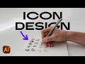 Icon Design Process in Illustrator For the San Amaro Beach in A Coruña