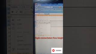 Easy way to increase Row height in MS Excel#Shorts