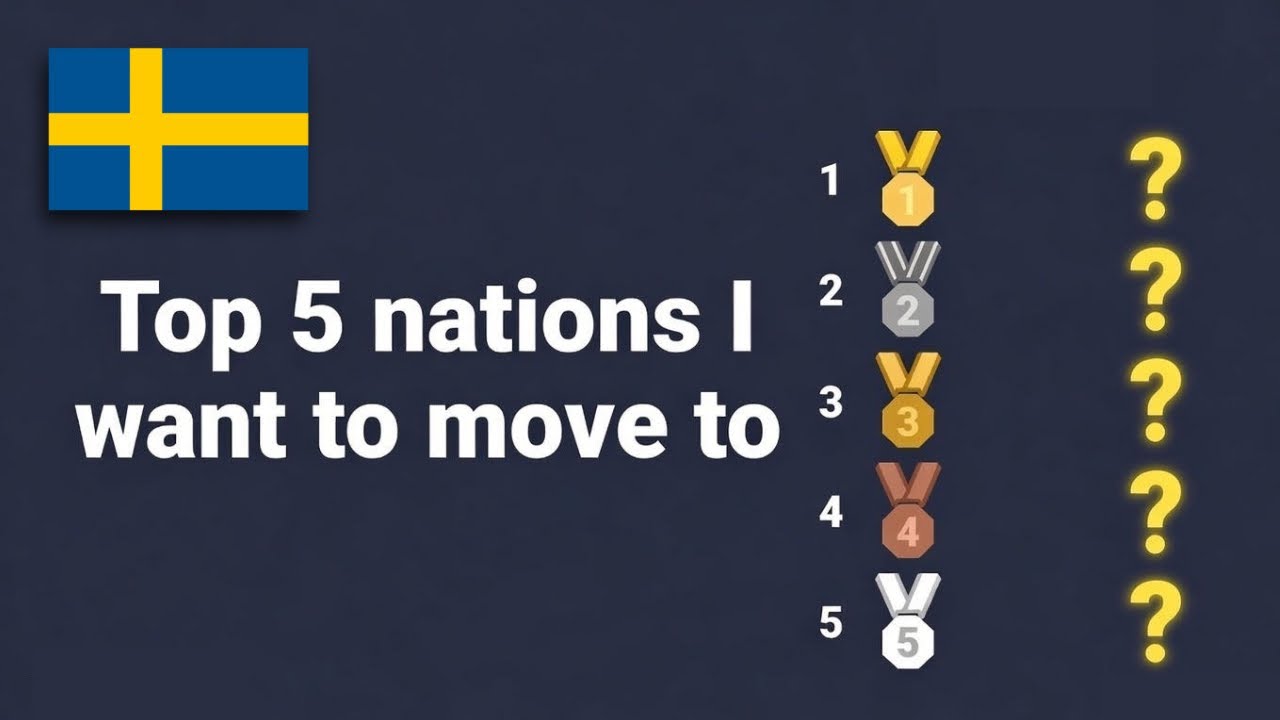 Top 5 countries I want to move to (Sweden 🇸🇪) [2025]