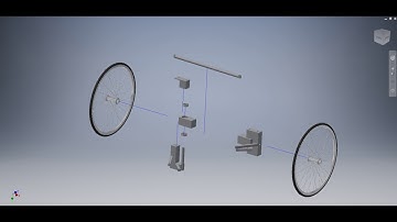 Hệ thống lái 4 khâu - Inventor Pro 2016