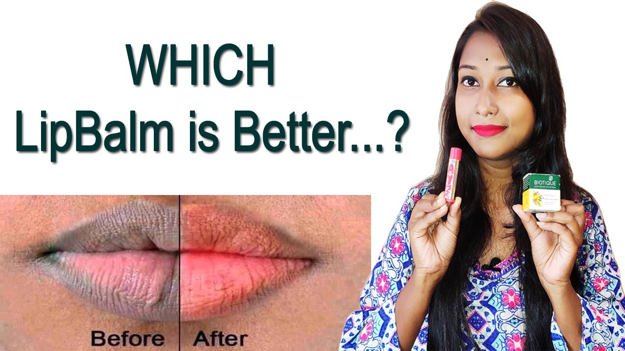 How to get Pink Lips Biotique bio Fruit Whitening Lip Balm vs