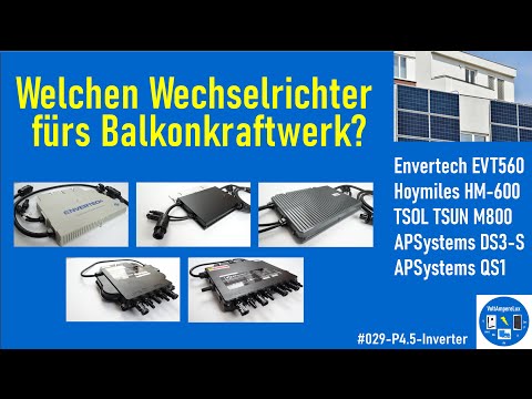 #029 - Vergleichstest aktueller Wechselrichter der 600W Klasse für Balkonkraftwerke