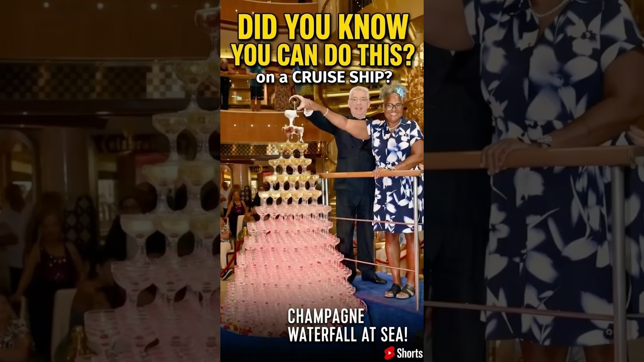 The Cruise Tradition They Let EVERYONE Do! 🍾 #viralvideo