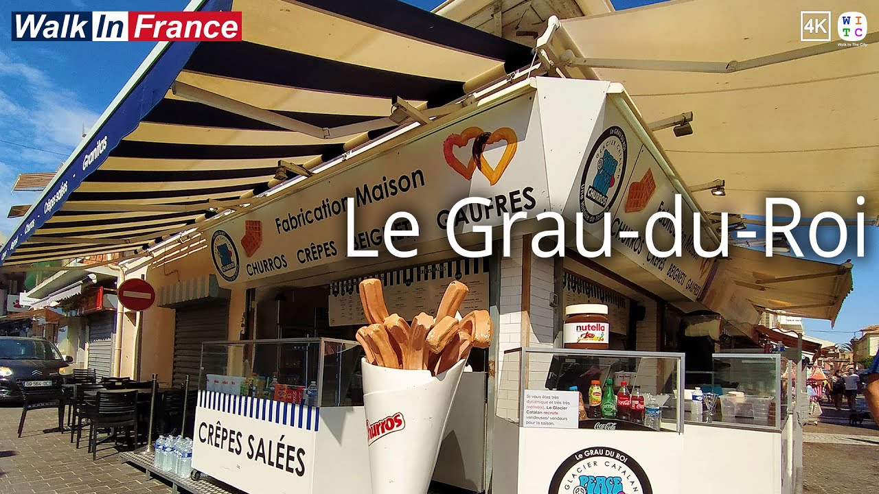 Le Grau-du-Roi city center (4K) | France Walking Tour | Le Grau-du-Roi