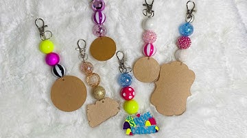 Bubblegum Bead Keychain Tutorial. How to make a beaded keychain.