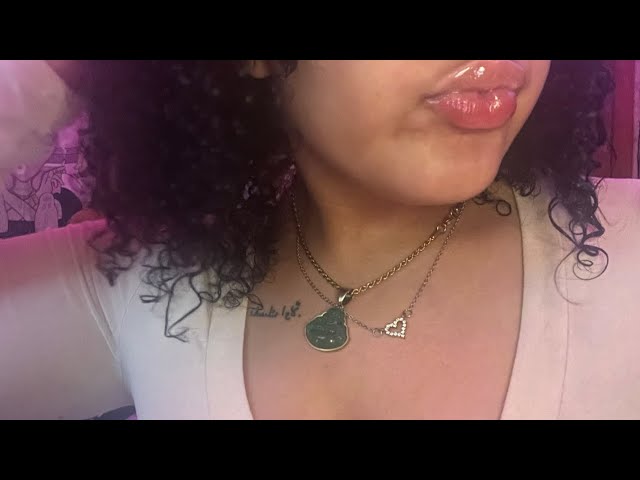 ASMR whisper ramble ,camera tapping, & mouth sounds 😋