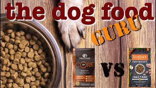 Food Mash-up Instinct raw Boost vs Wellness Core