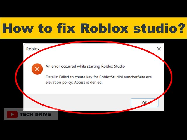 An Error Occurred While Starting Roblox Studio Açılmıyor I Error