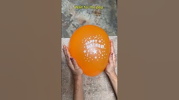 Will a big balloon explode if it rolls down from height #asmr #balloon #colors #shorts