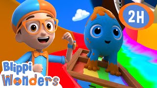 Blippi Paints a Rainbow | Blippi Wonders | Preschool Learning | Moonbug Tiny TV by Moonbug Kids - Tiny TV 30,710 views 6 days ago 2 hours, 4 minutes