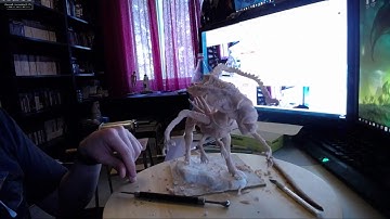 Xenomorph Alien Queen sculpture TUTORIAL - part 5 - Connecting pieces and detailing