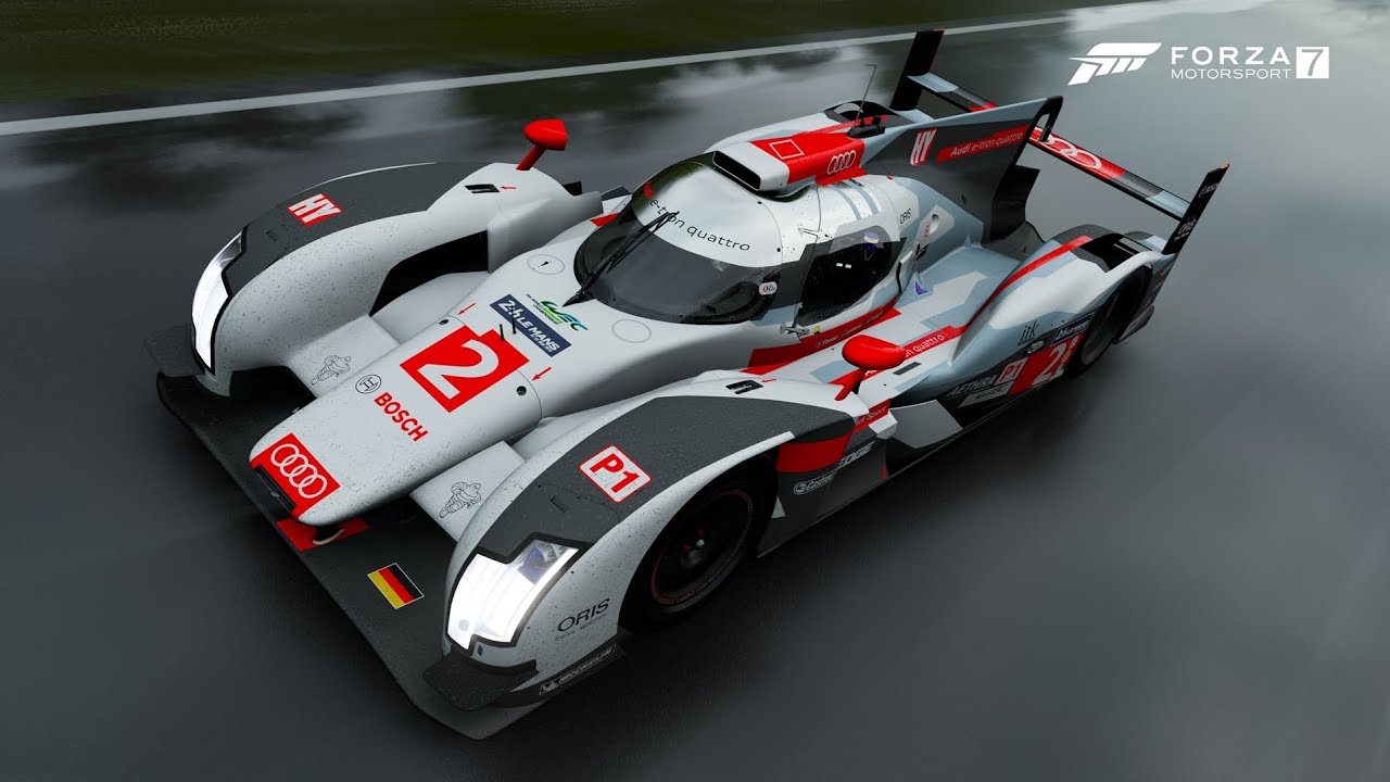 Joest Racing 2014 Audi #2 Joest Racing R18 e-tron quattro around the Nurburgring ...