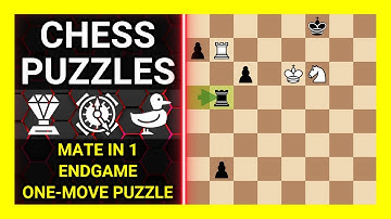 Chess Puzzles to Practice. Themes: Mate in 1, Endgame, One-move puzzle. Learn Chess