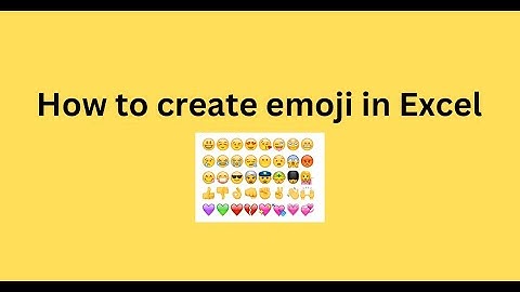 How to create emoji in Excel