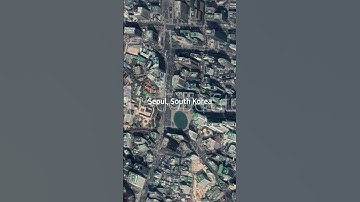 Zoom earth in from space and focus on Seoul, South Korea. 3D Animation. Background for travel intro