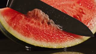 Satisfying Knife Cut In Slow Motion Asmr Watermelon Slice