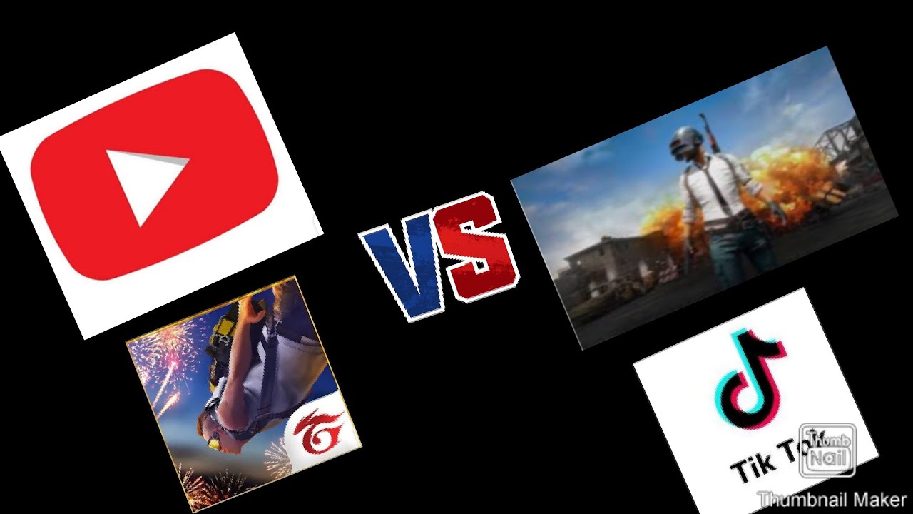 Free Fire Youtube Vs Pubg Tik Tok Youtube