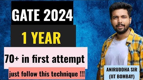 GATE 2024 : 1 Year Preparation Strategy in 2 minutes 🍜 🔥  #aniruddhasir #gate2024 #unacademy #iit