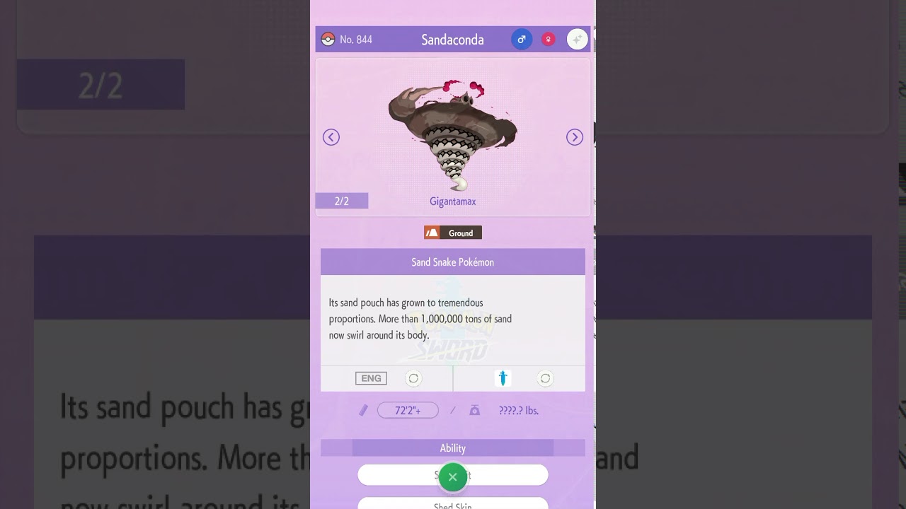 Gigantamax Sandaconda Cry