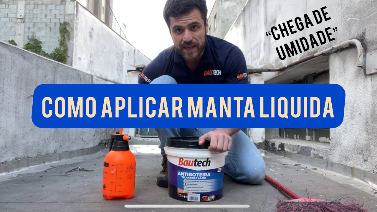 COMO IMPERMEABILIZAR LAJE MANTA LÍQUIDA video tutorial / passo a passo completo #construção #obra