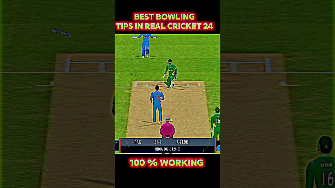 💥 best bowling tips in real cricket 24 __ 100_ working video 
