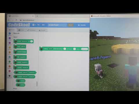 Minecraft Edu Programming in CodeSkool Scratch similar to MSMakeCode