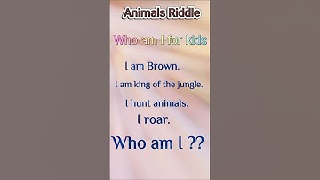 #who am I? for kids#animals riddle#Animals riddle for kids##riddles in English with answers #school